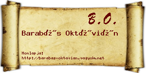Barabás Oktávián névjegykártya